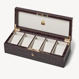 Five Piece Watch Box Deep Shine Amazon Brown Croc