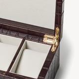 Five Piece Watch Box Deep Shine Amazon Brown Croc