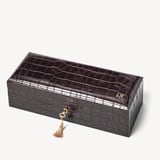 Five Piece Watch Box Deep Shine Amazon Brown Croc