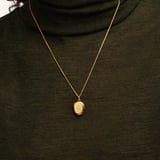 Oval Pearl Locket Necklace Pearl Cabochon & 18ct Gold Vermeil