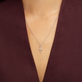 Cross Pendant Necklace Sterling Silver 925