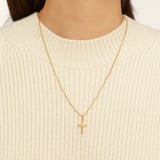Cross Pendant Necklace 18ct Gold Vermeil