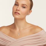 Floral Necklace Freshwater Pearl, 0.02ct Diamond