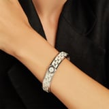 Bee Bangle Ivory Enamel & Palladium Silver Plated