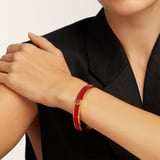 Enamel Bangle Cardinal Red Enamel & 18ct Gold Plated