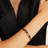 Thin Enamel Bangle Black Enamel & 18ct Gold Plated