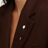 Oval Tie & Lapel Pin Sterling Silver