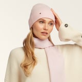 Pure Cashmere Beanie Hat Pale Pink Cashmere
