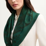 Lancashire Rose Silk Scarf Emerald Pure Silk