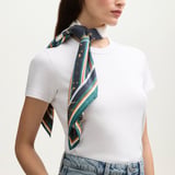Leo Zodiac Silk Scarf Navy Pure Silk