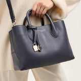 Midi London Tote Navy Pebble