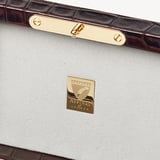 Watch & Cufflinks Box Deep Shine Amazon Brown Croc