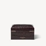 Watch & Cufflinks Box Deep Shine Amazon Brown Croc