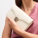 Mayfair®Clutch Ivory Patent Croc