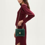 Midi Mayfair® Evergreen Patent Croc