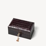 Three Piece Watch Box Deep Shine Amazon Brown Croc