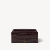 Three Piece Watch Box Deep Shine Amazon Brown Croc