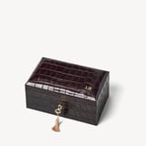 Three Piece Watch Box Deep Shine Amazon Brown Croc