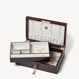 Savoy Jewellery Box Deep Shine Amazon Brown Croc