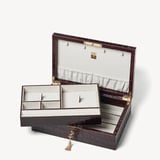 Savoy Jewellery Box Deep Shine Amazon Brown Croc