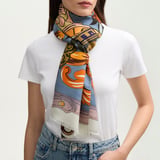 Merino & Silk Stole Heritage Blue Signature Shield