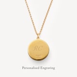 Round Locket Necklace Lapis Lazuli, White Topaz & 18ct Gold Vermeil