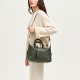 Hudson Midi Forest Green Milled Pebble