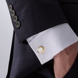 Oval Cufflinks Rainbow Moonstone & 18ct Gold Plated