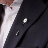 Oval Tie & Lapel Pin Sterling Silver