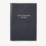 A4 Refillable Luxury Journal Navy Pebble with Soft Suede Lining
