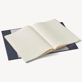 A4 Refillable Luxury Journal Navy Saffiano with Soft Suede Lining
