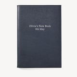 A4 Refillable Luxury Journal Navy Saffiano with Soft Suede Lining