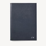 A4 Refillable Luxury Journal Navy Saffiano with Soft Suede Lining