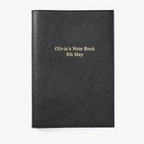 A4 Refillable Luxury Journal Black Pebble with Soft Suede Lining