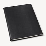 A4 Refillable Luxury Journal Black Saffiano with Soft Suede Lining