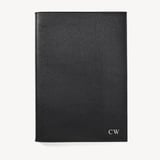 A4 Refillable Luxury Journal Black Saffiano with Soft Suede Lining