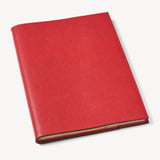 A4 Refillable Luxury Journal Cardinal Red Pebble with Soft Suede Lining