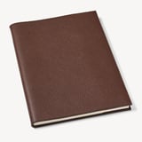 A4 Refillable Luxury Journal Tobacco Pebble with Soft Suede Lining