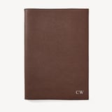 A4 Refillable Luxury Journal Tobacco Pebble with Soft Suede Lining