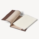A4 Refillable Luxury Journal Tobacco Pebble with Soft Suede Lining