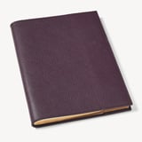 A4 Refillable Luxury Journal Fig Pebble with Soft Suede Lining