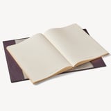 A4 Refillable Luxury Journal Fig Pebble with Soft Suede Lining