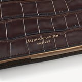 A5 Refillable Luxury Journal Amazon Brown Croc with Soft Suede Lining