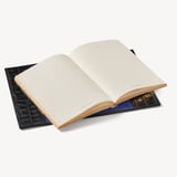 A5 Refillable Luxury Journal Deep Shine Black Croc with Soft Suede Lining