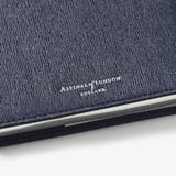 A5 Refillable Luxury Journal Navy Saffiano with Soft Suede Lining