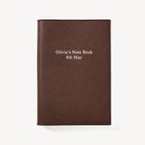 A5 Refillable Luxury Journal Tobacco Pebble with Soft Suede Lining