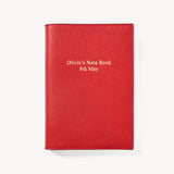 A5 Refillable Luxury Journal Cardinal Red Pebble with Soft Suede Lining