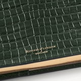 A5 Refillable Luxury Journal Evergreen Small Croc with Soft Suede Lining
