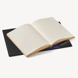 A5 Refillable Luxury Journal Black Soft Saffiano with Soft Suede Lining