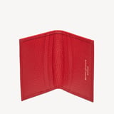 Double Fold Credit Card Holder Red Pebble